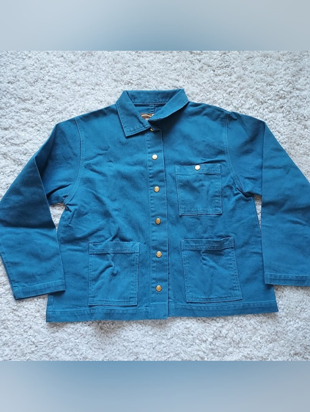 Big Bud Press Denim Work Jacket Marine Blue Small